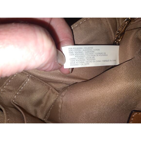 VTG LIz Claiborne Tapestry Baguette Clutch purse with removable chain handle - Picture 6 of 7